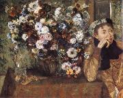 Edgar Degas Woman and chrysanthemum Sweden oil painting artist